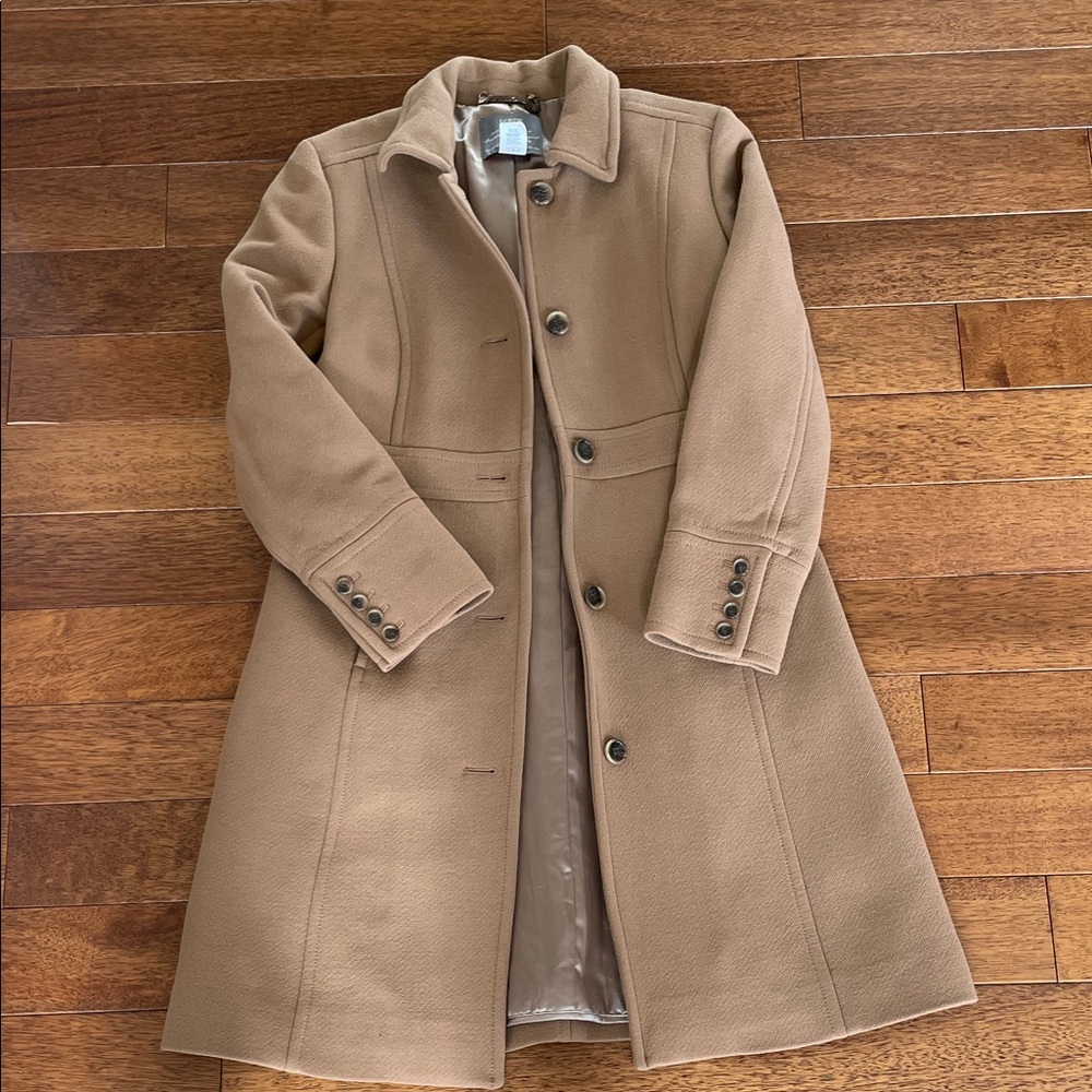 J. Crew Double Cloth Tan Coat